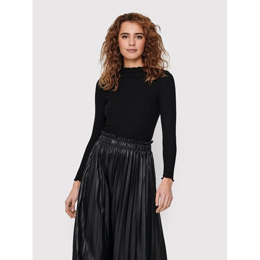 ONLY Bluzka Emma 15180040 Czarny Slim Fit ze sklepu MODIVO w kategorii Bluzki damskie - zdjęcie 182699144