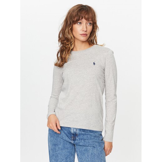 Polo Ralph Lauren Bluzka 211898699004 Szary Regular Fit ze sklepu MODIVO w kategorii Bluzki damskie - zdjęcie 182699200