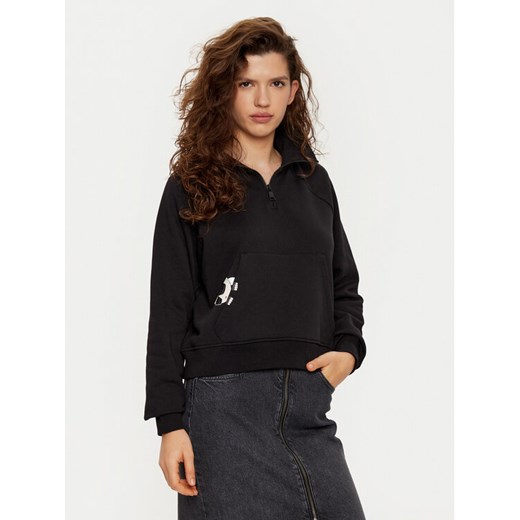 KARL LAGERFELD Bluza A1W20058 Czarny Regular Fit ze sklepu MODIVO w kategorii Bluzy damskie - zdjęcie 182699204