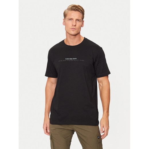Calvin Klein Jeans T-Shirt Minimal Logo J30J327075 Czarny Regular Fit ze sklepu MODIVO w kategorii T-shirty męskie - zdjęcie 182699273