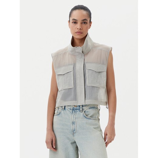 PINKO Kamizelka 104852 A2EK Szary Regular Fit ze sklepu MODIVO w kategorii Kamizelki damskie - zdjęcie 182699302
