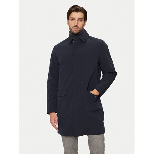 Sisley Trencz 2X3RSN03G Niebieski Regular Fit ze sklepu MODIVO w kategorii Płaszcze męskie - zdjęcie 182699312