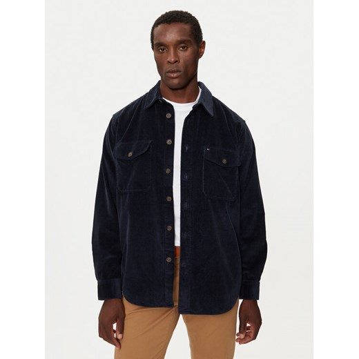 Tommy Hilfiger Koszula MW0MW36855 Granatowy Regular Fit ze sklepu MODIVO w kategorii Koszule męskie - zdjęcie 182699313