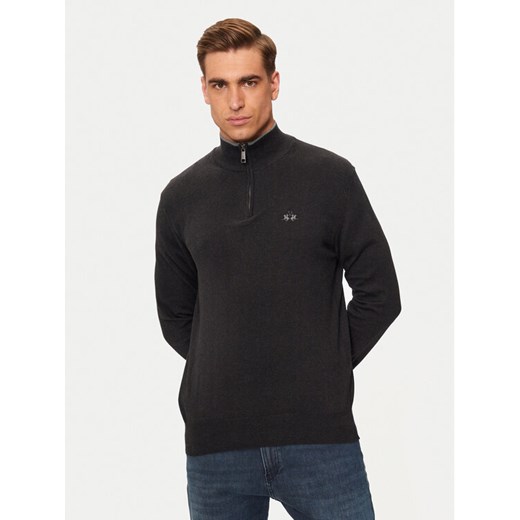 La Martina Sweter ZMS003 YW091 Szary Regular Fit ze sklepu MODIVO w kategorii Swetry męskie - zdjęcie 182699393