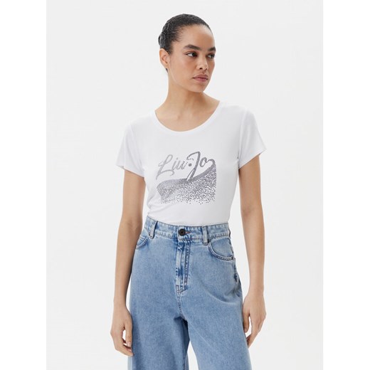 Liu Jo Beachwear T-Shirt VA5157 JS360 Biały Regular Fit ze sklepu MODIVO w kategorii Bluzki damskie - zdjęcie 182699433