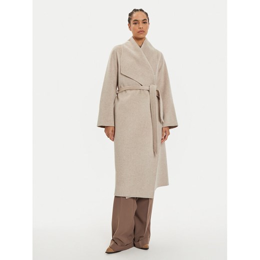 IVY OAK Płaszcz wełniany Carrie Rose IO111048 Beżowy Loose Fit ze sklepu MODIVO w kategorii Płaszcze damskie - zdjęcie 182699472