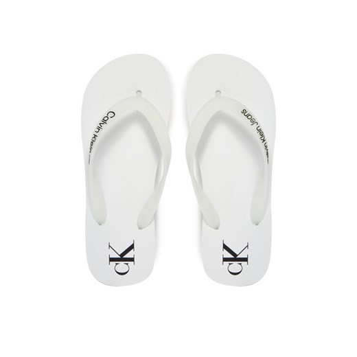Calvin Klein Jeans Japonki Beach Sandal Flatform Tpu YW0YW01830 Biały ze sklepu MODIVO w kategorii Klapki damskie - zdjęcie 182699580