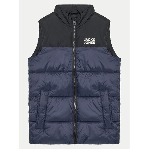 Jack&Jones Junior Kamizelka Toby 12236914 Granatowy Regular Fit ze sklepu MODIVO w kategorii Kamizelki chłopięce - zdjęcie 182699651