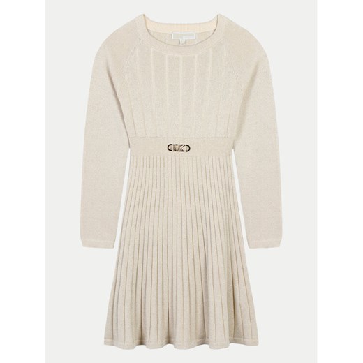 MICHAEL KORS KIDS Sukienka dzianinowa R30169 M Beżowy Regular Fit ze sklepu MODIVO w kategorii Sukienki dziewczęce - zdjęcie 182699692