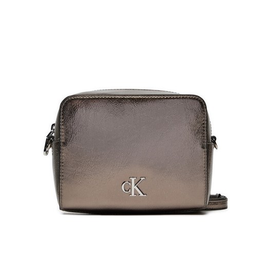 Calvin Klein Jeans Torebka Minimal Monogram Camera Bag Tum K60K612728 Szary ze sklepu MODIVO w kategorii Listonoszki - zdjęcie 182699871