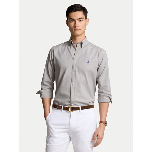 Polo Ralph Lauren Koszula 710829480009 Szary Custom Fit ze sklepu MODIVO w kategorii Koszule męskie - zdjęcie 182699882