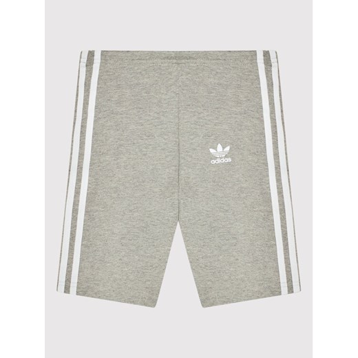 adidas Szorty sportowe adicolor Cycling HD2039 Szary Slim Fit ze sklepu MODIVO w kategorii Spodenki dziewczęce - zdjęcie 182699902