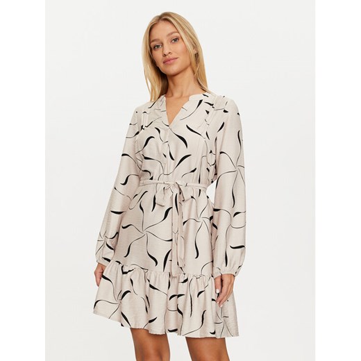 Vero Moda Sukienka codzienna Jessi 10317440 Beżowy Regular Fit ze sklepu MODIVO w kategorii Sukienki - zdjęcie 182699933