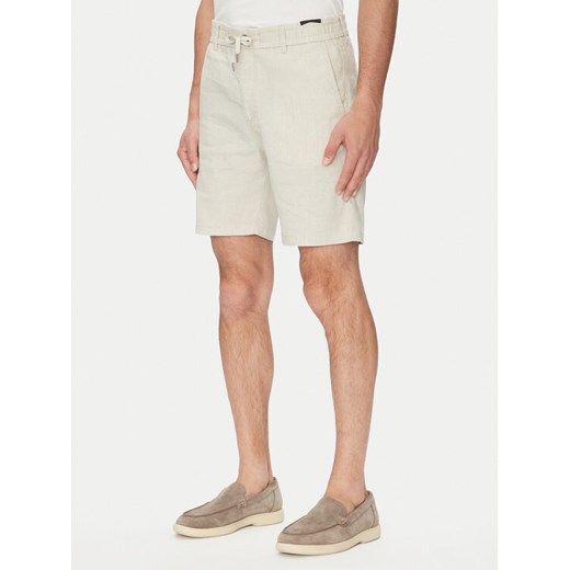 BOSS Szorty materiałowe 50536863 Beżowy Tapered Fit ze sklepu MODIVO w kategorii Spodenki męskie - zdjęcie 182699984
