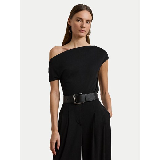 LAUREN RALPH LAUREN Bluzka 200963913002 Czarny Slim Fit ze sklepu MODIVO w kategorii Bluzki damskie - zdjęcie 182700034