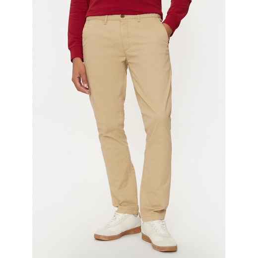 U.S. Polo Assn. Chinosy MUP3346 Beżowy Slim Fit ze sklepu MODIVO w kategorii Spodnie męskie - zdjęcie 182700092