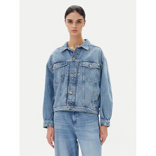 Mustang Kurtka jeansowa Arcata 1016219 Niebieski Loose Fit ze sklepu MODIVO w kategorii Kurtki damskie - zdjęcie 182700111