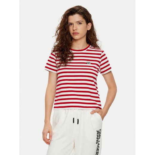 KARL LAGERFELD T-Shirt A1W17099 Czerwony Regular Fit ze sklepu MODIVO w kategorii Bluzki damskie - zdjęcie 182700181