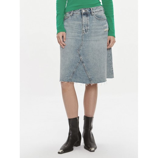 Tommy Hilfiger Spódnica jeansowa WW0WW40656 Niebieski Relaxed Fit ze sklepu MODIVO w kategorii Spódnice - zdjęcie 182700284