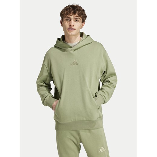 adidas Bluza ALL SZN French Terry IY4156 Zielony Loose Fit ze sklepu MODIVO w kategorii Bluzy męskie - zdjęcie 182700334