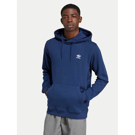 adidas Bluza Trefoil Essentials IX7668 Granatowy Regular Fit ze sklepu MODIVO w kategorii Bluzy męskie - zdjęcie 182700383