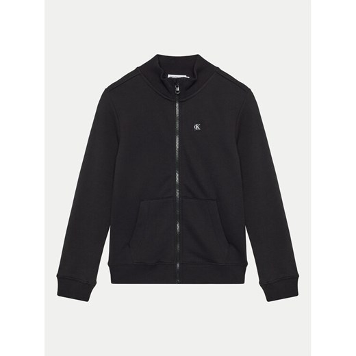 Calvin Klein Jeans Bluza Monogram Mini IU0IU00616 D Czarny Regular Fit ze sklepu MODIVO w kategorii Bluzy chłopięce - zdjęcie 182700403