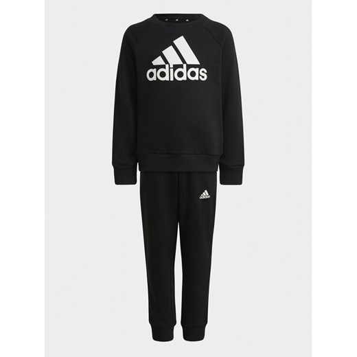 adidas Komplet dresowy Essentials Logo French Terry Jogger Set HG4464 Czarny Regular Fit ze sklepu MODIVO w kategorii Dresy chłopięce - zdjęcie 182700563