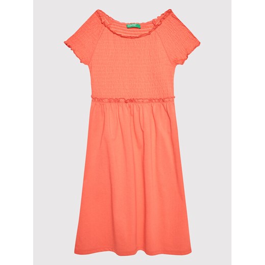 United Colors Of Benetton Sukienka letnia 3IUE0V005 Różowy Regular Fit ze sklepu MODIVO w kategorii Sukienki dziewczęce - zdjęcie 182700640