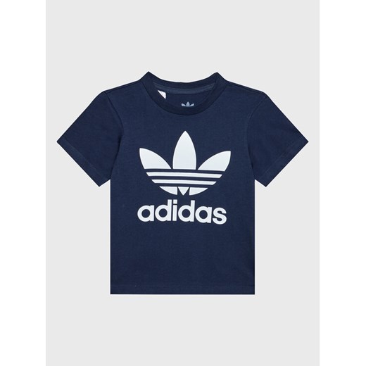 adidas T-Shirt Trefoil Tee HK7503 Granatowy Regular Fit ze sklepu MODIVO w kategorii T-shirty chłopięce - zdjęcie 182700674