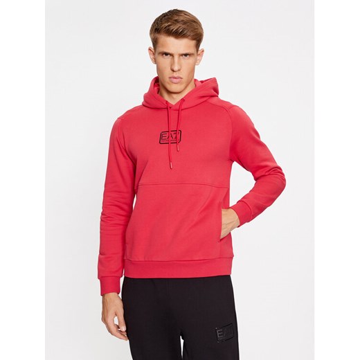 EA7 Emporio Armani Bluza 6RPM96 PJ07Z 1462 Czerwony Regular Fit ze sklepu MODIVO w kategorii Bluzy męskie - zdjęcie 182700711