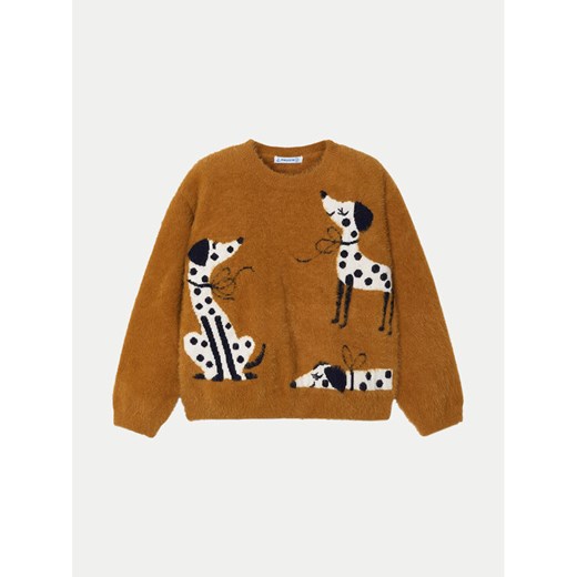 Mayoral Sweter 4356 Brązowy Regular Fit ze sklepu MODIVO w kategorii Swetry dziewczęce - zdjęcie 182700771