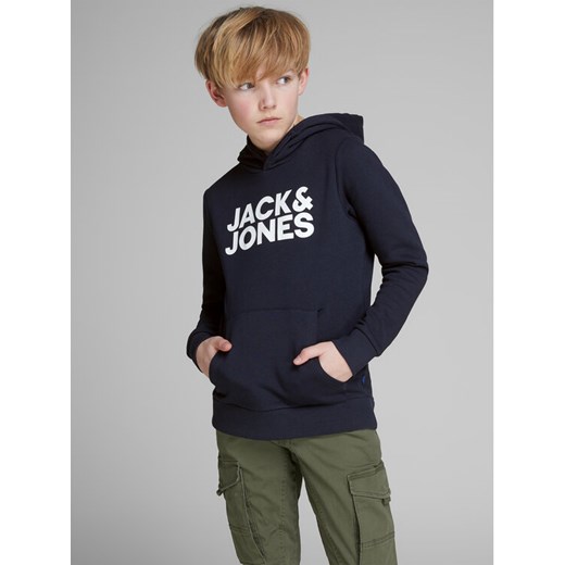 Jack&Jones Junior Bluza 12152841 Granatowy Regular Fit ze sklepu MODIVO w kategorii Bluzy chłopięce - zdjęcie 182700780