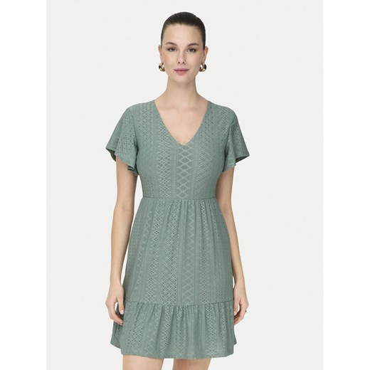 ONLY Sukienka codzienna 15289687 Zielony Regular Fit ze sklepu MODIVO w kategorii Sukienki - zdjęcie 182700781