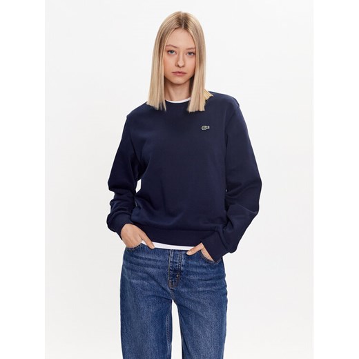 Lacoste Bluza SF9202 Granatowy Regular Fit ze sklepu MODIVO w kategorii Bluzy damskie - zdjęcie 182700882