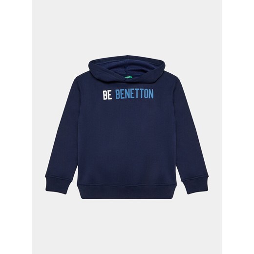 United Colors Of Benetton Bluza 3EB5C202T Granatowy Regular Fit ze sklepu MODIVO w kategorii Bluzy chłopięce - zdjęcie 182700891