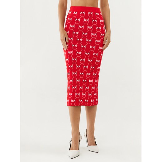 Pinko Spódnica ołówkowa 100211 A0IS Czerwony Slim Fit ze sklepu MODIVO w kategorii Spódnice - zdjęcie 182700911