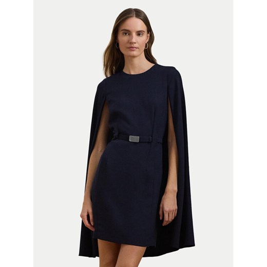 LAUREN RALPH LAUREN Sukienka koktajlowa 253963624002 Granatowy Slim Fit ze sklepu MODIVO w kategorii Sukienki - zdjęcie 182701012