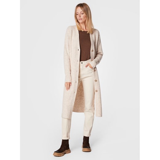 Marc O'Polo Kardigan 208 6051 61339 Beżowy Relaxed Fit ze sklepu MODIVO w kategorii Swetry damskie - zdjęcie 182701071