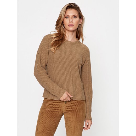 TWINSET Sweter 232TT3330 Brązowy Regular Fit ze sklepu MODIVO w kategorii Swetry damskie - zdjęcie 182701143