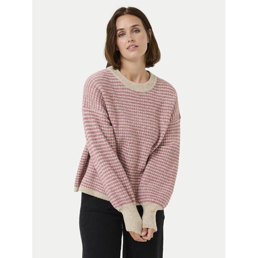 Kaffe Sweter Ellery 10509032 Różowy Loose Fit ze sklepu MODIVO w kategorii Swetry damskie - zdjęcie 182701200