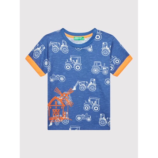 United Colors Of Benetton T-Shirt 3UBTG100U Niebieski Regular Fit ze sklepu MODIVO w kategorii Koszulki niemowlęce - zdjęcie 182701243