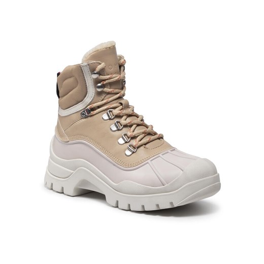 Tommy Hilfiger Botki Warmilined Outdoor Boot FW0FW05973 Beżowy ze sklepu MODIVO w kategorii Botki - zdjęcie 182701323
