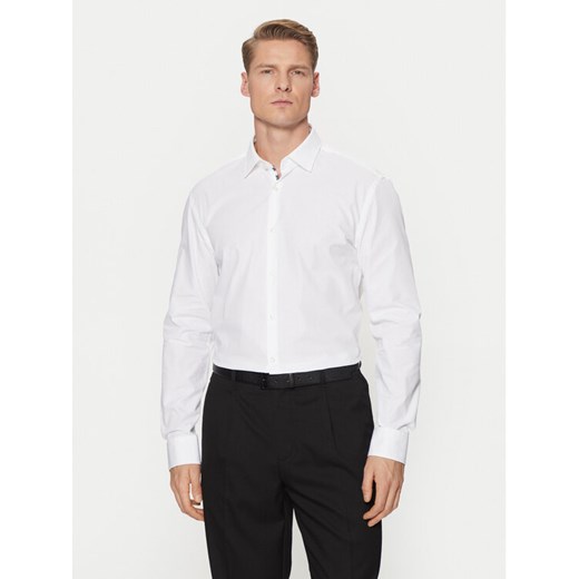 HUGO Koszula Koey 50534124 Biały Slim Fit ze sklepu MODIVO w kategorii Koszule męskie - zdjęcie 182701344
