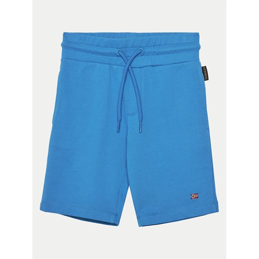 Napapijri Szorty sportowe Nalis NP0A4HK5B2W1 S Niebieski Regular Fit ze sklepu MODIVO w kategorii Spodenki chłopięce - zdjęcie 182701370