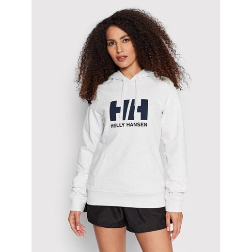 Helly Hansen Bluza Logo 33978 Szary Regular Fit ze sklepu MODIVO w kategorii Bluzy damskie - zdjęcie 182701402