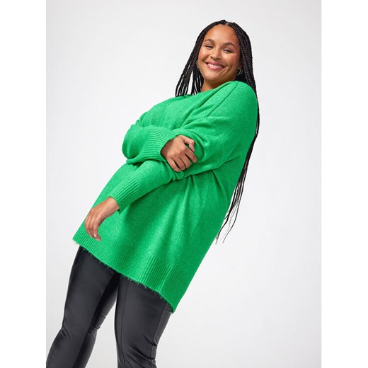 ONLY Carmakoma Sweter 15296177 Zielony Regular Fit ze sklepu MODIVO w kategorii Swetry damskie - zdjęcie 182701461