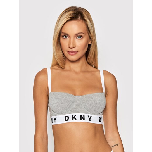DKNY Biustonosz z fiszbiną DK4521 Szary ze sklepu MODIVO w kategorii Biustonosze - zdjęcie 182701534