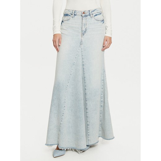 Guess Spódnica jeansowa W5RD95 D5LQ1 Błękitny Regular Fit ze sklepu MODIVO w kategorii Spódnice - zdjęcie 182701561