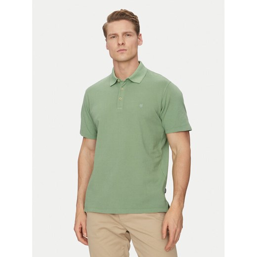 Jack&Jones Polo William 12257315 Zielony Regular Fit ze sklepu MODIVO w kategorii T-shirty męskie - zdjęcie 182701621