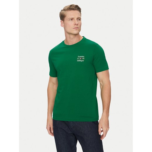 Tommy Hilfiger T-Shirt Stack MW0MW38622 Zielony Regular Fit ze sklepu MODIVO w kategorii T-shirty męskie - zdjęcie 182701660
